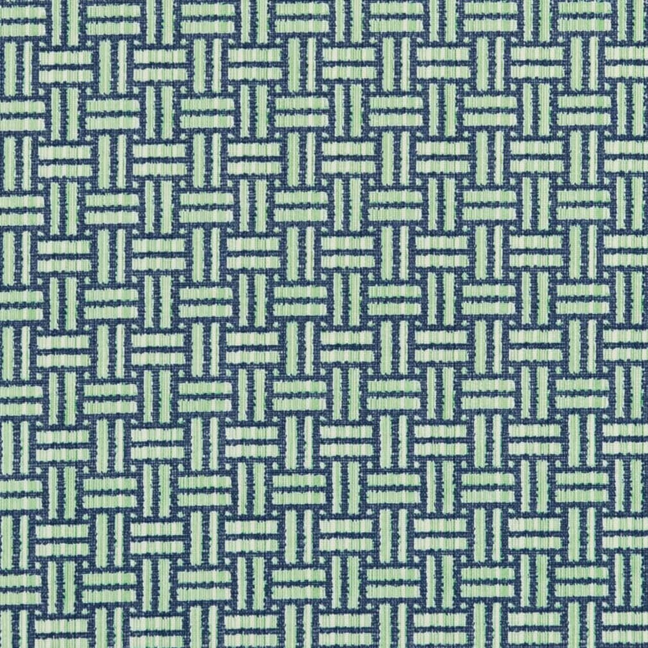 Blue Green Stain Resistant Performance Pet Friendly Abstract Geometric Print Upholstery Fabric by The Yard - SKU: Key West Jasper